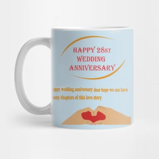 happy 28st wedding anniversary Mug